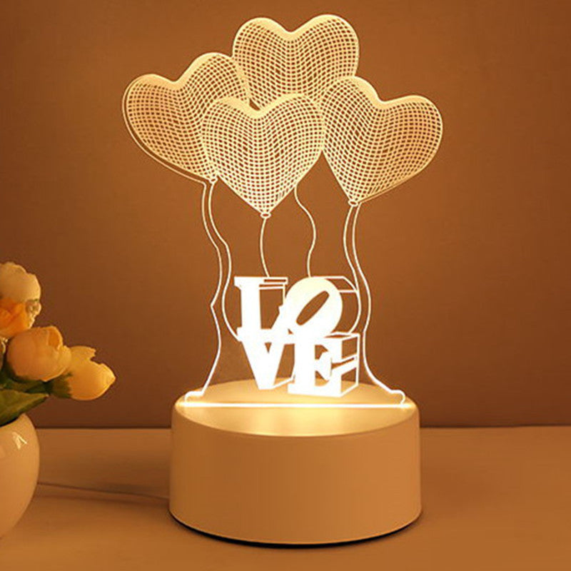 3D Acrylic USB LED Night Lights Neon Sign Lamp